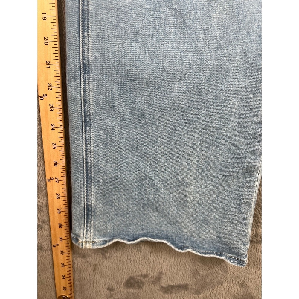Quince Jeans Womens 27x31 Stretch High Rise Wide Leg Light Wash Distressed - Picture 5 of 16